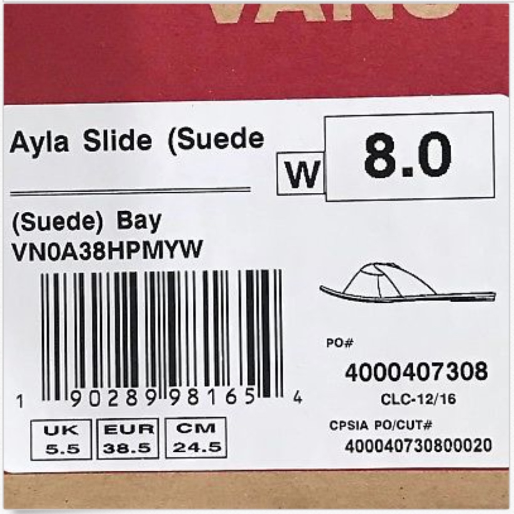 Vans Ayla Suede Bay Slide Sandals Size Women 8* - Picture 7 of 7
